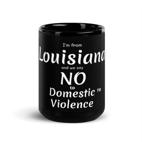 Black Glossy Mug - Louisiana