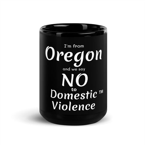 Black Glossy Mug - Oregon