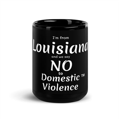Black Glossy Mug - Louisiana
