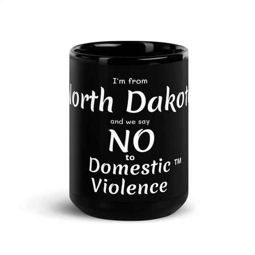 Black Glossy Mug - North Dakota