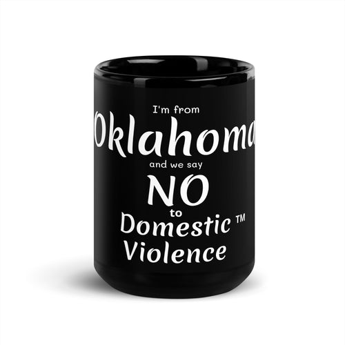 Black Glossy Mug - Oklahoma