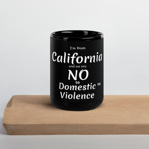 Black Glossy Mug - California
