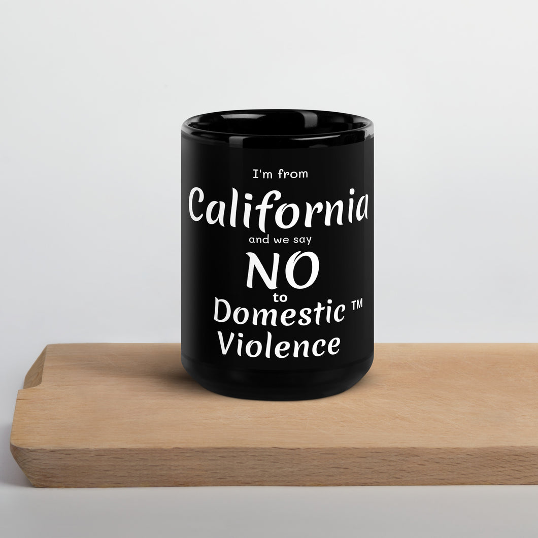 Black Glossy Mug - California