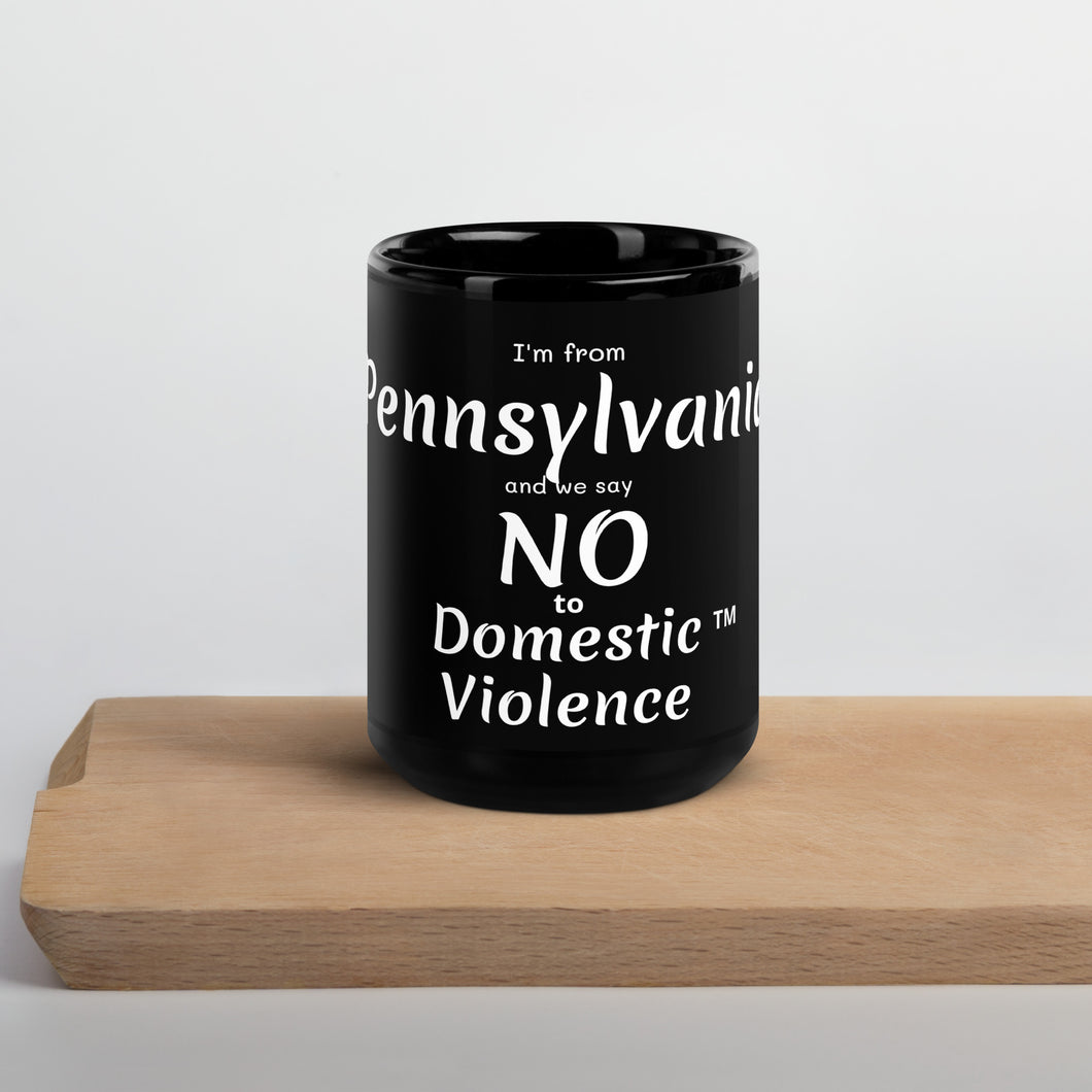 Black Glossy Mug - Pennsylvania