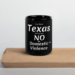 Black Glossy Mug - Texas