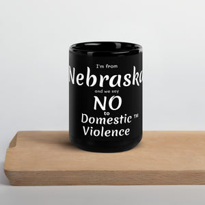 Black Glossy Mug - Nebraska