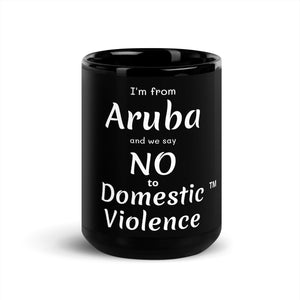 Black Glossy Mug - Aruba