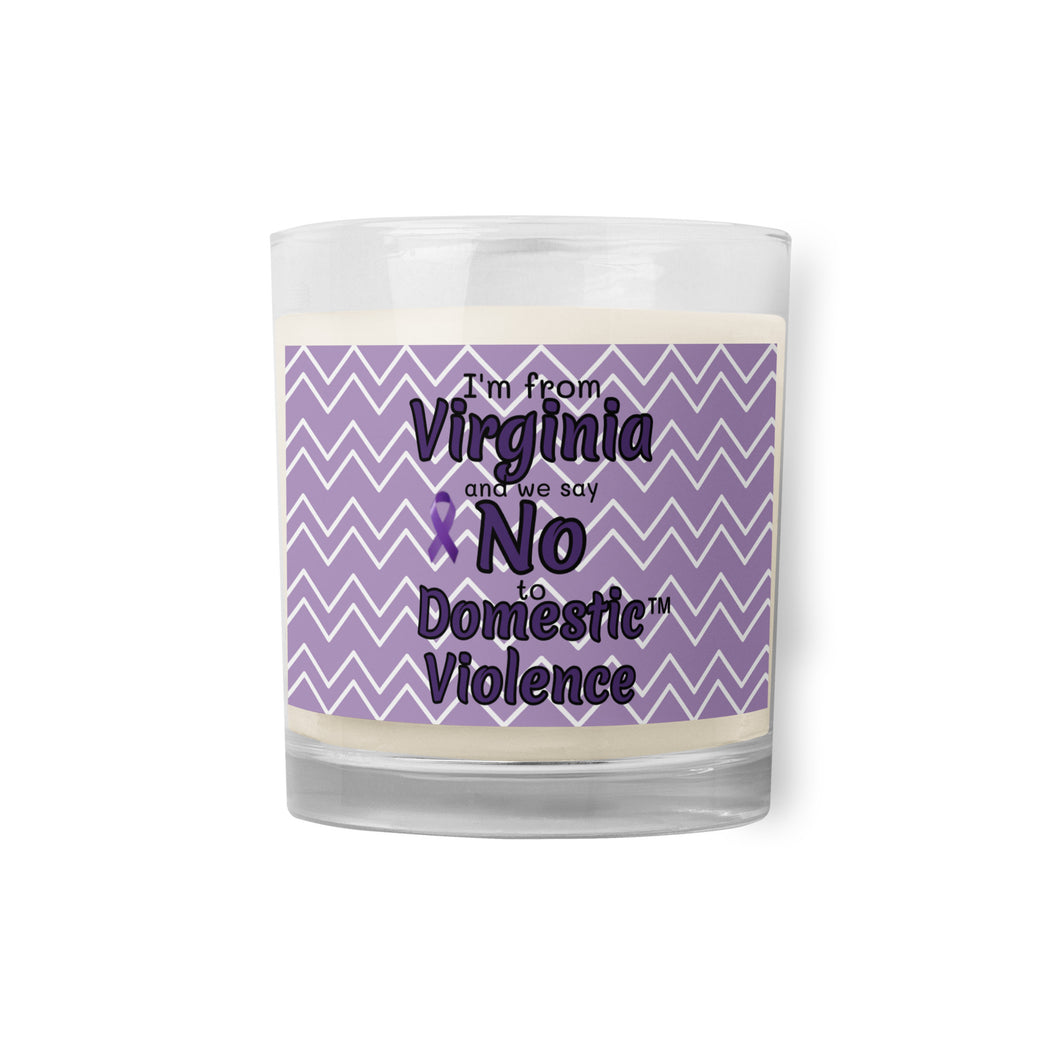 Glass jar soy wax candle