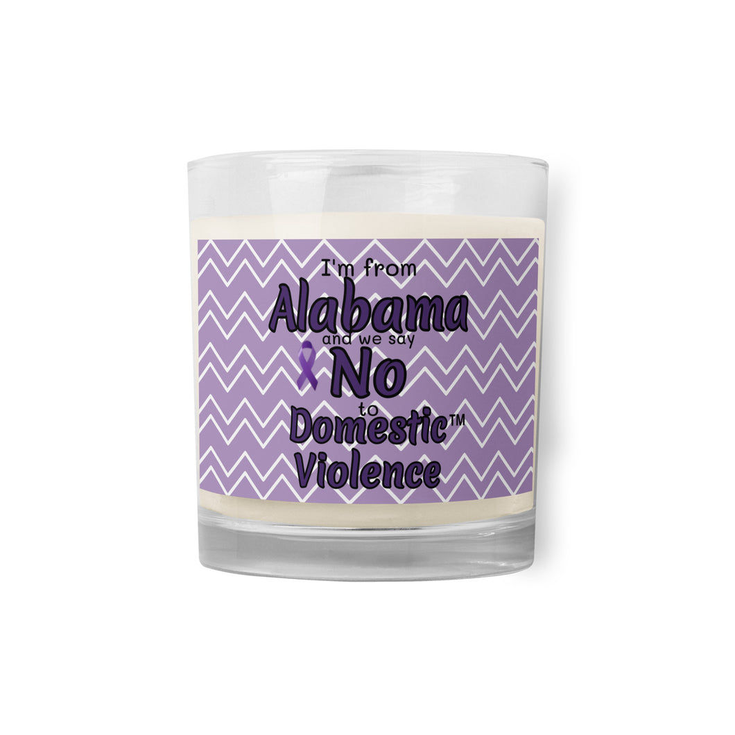 Glass jar soy wax candle