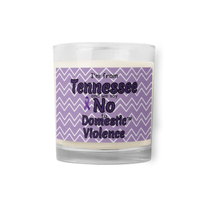 Glass jar soy wax candle