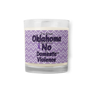 Glass jar soy wax candle