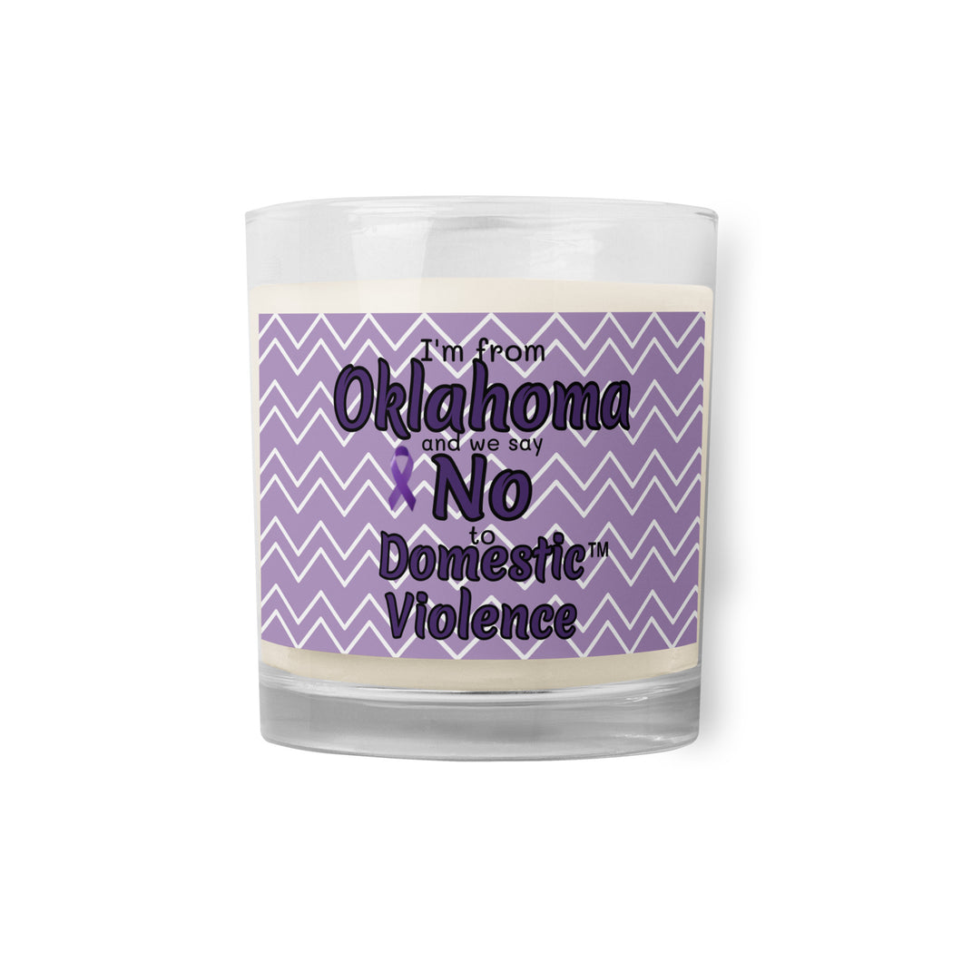 Glass jar soy wax candle