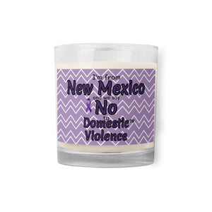 Glass jar soy wax candle