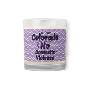 Glass jar soy wax candle