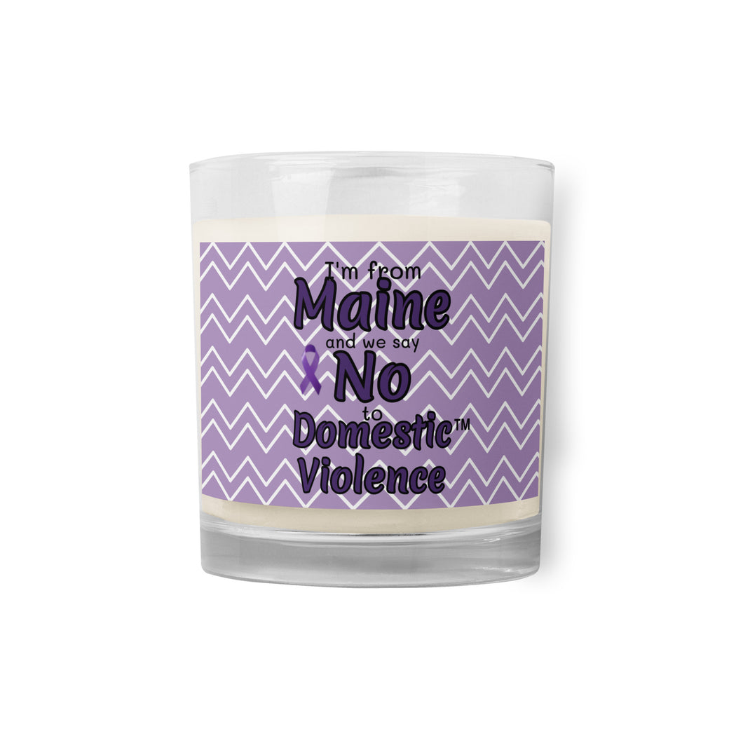 Glass jar soy wax candle