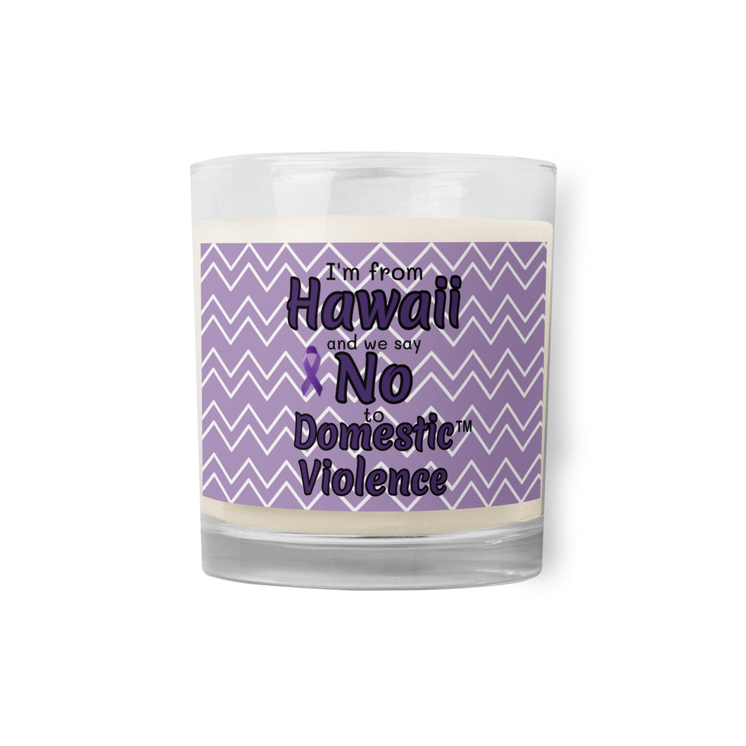 Glass jar soy wax candle