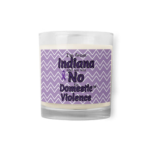 Glass jar soy wax candle