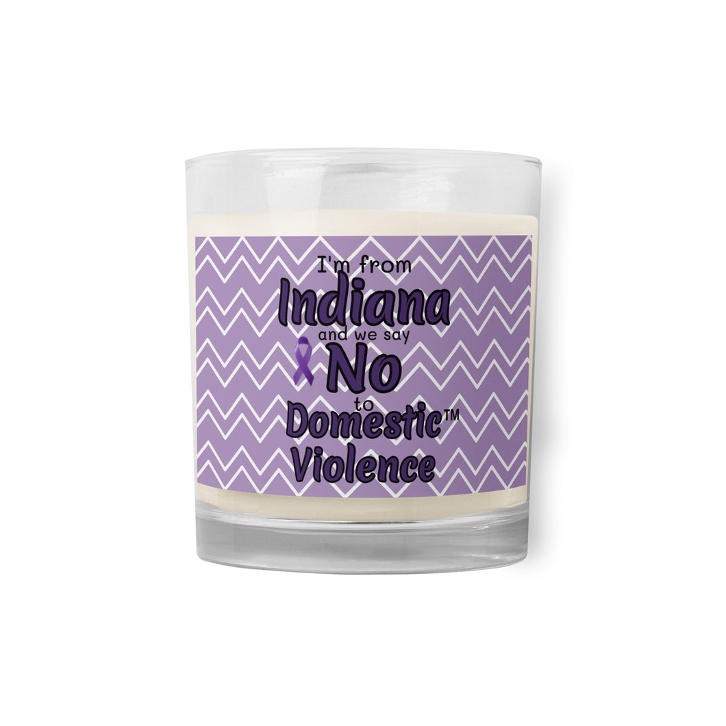 Glass jar soy wax candle