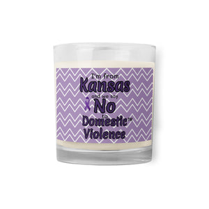 Glass jar soy wax candle