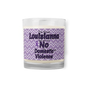 Glass jar soy wax candle