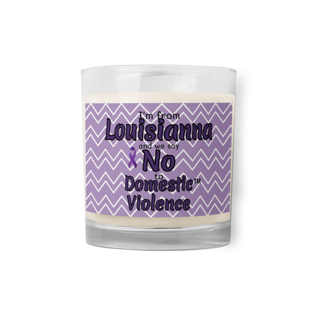 Glass jar soy wax candle