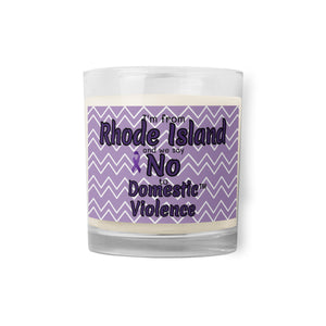 Glass jar soy wax candle