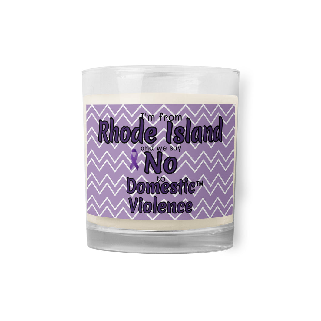 Glass jar soy wax candle