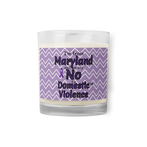 Glass jar soy wax candle