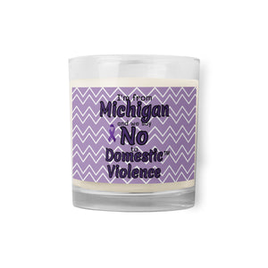 Glass jar soy wax candle