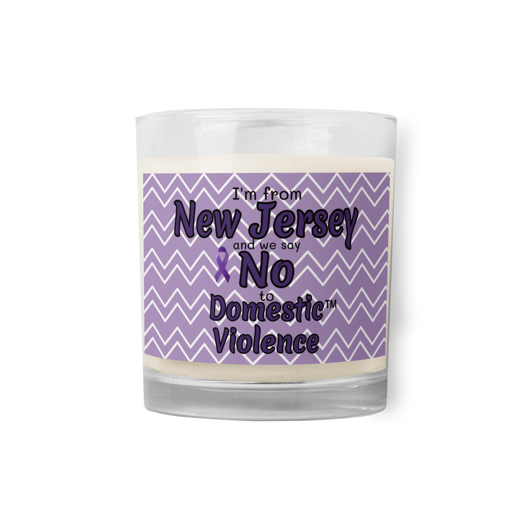 Glass jar soy wax candle