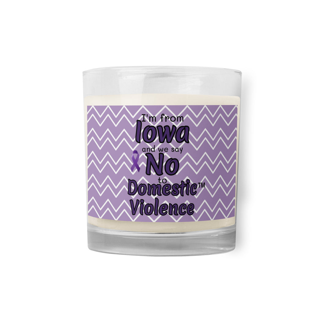 Glass jar soy wax candle