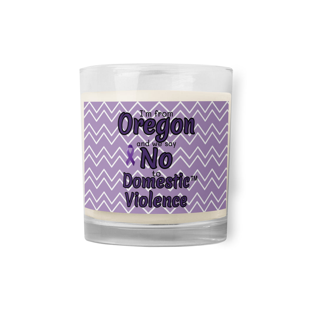 Glass jar soy wax candle