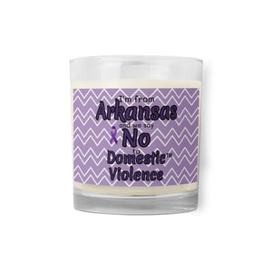 Glass jar soy wax candle