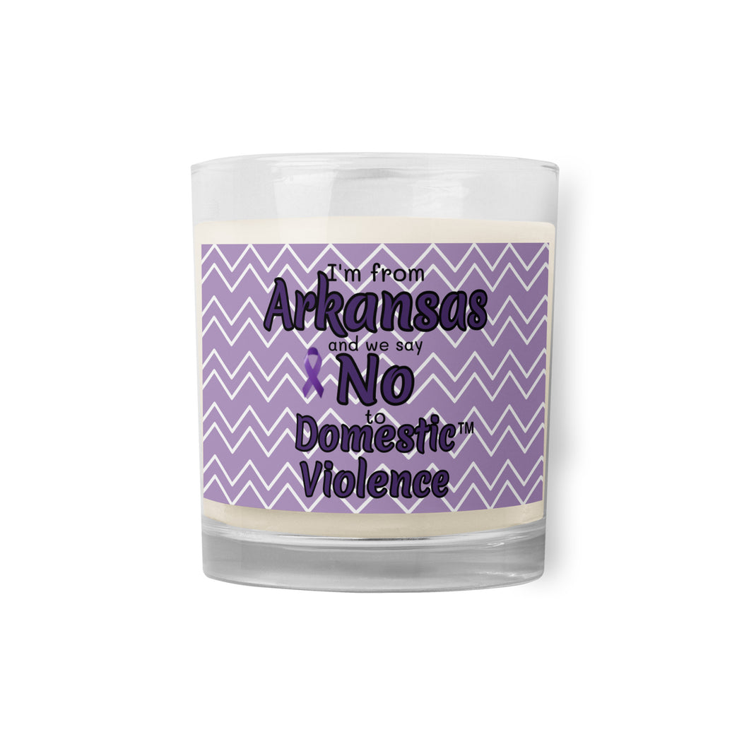 Glass jar soy wax candle