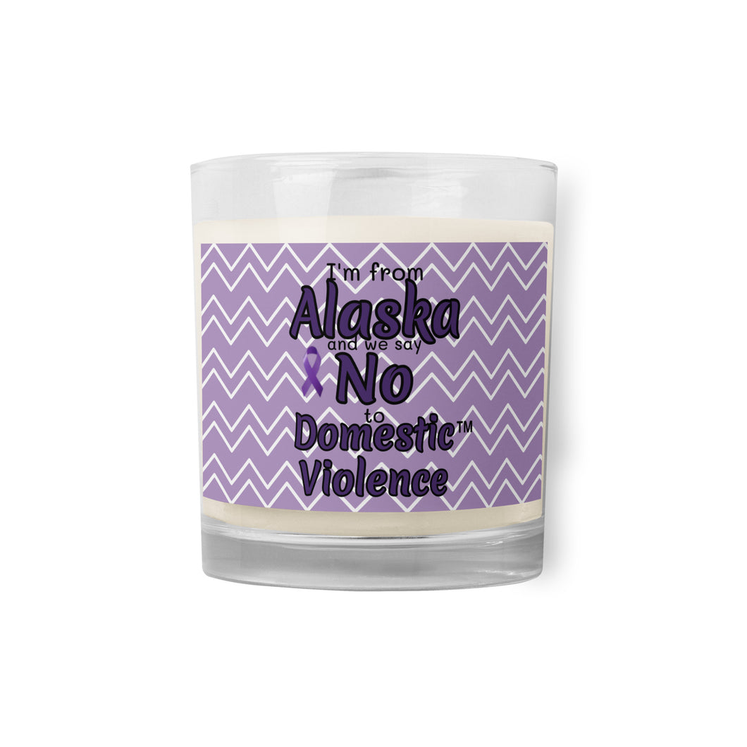 Glass jar soy wax candle