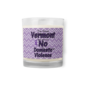 Glass jar soy wax candle