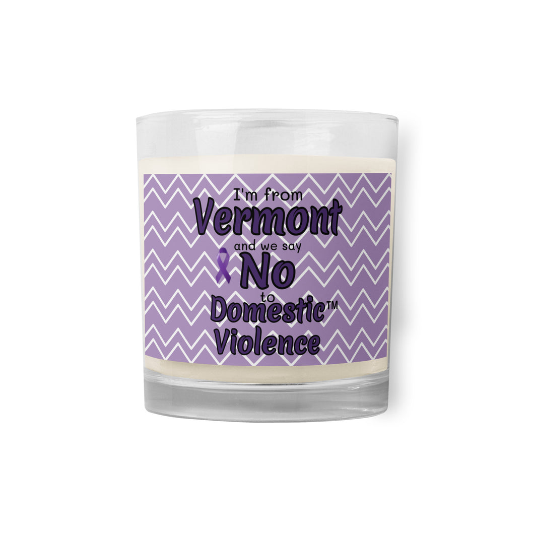 Glass jar soy wax candle