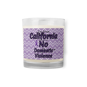 Glass jar soy wax candle