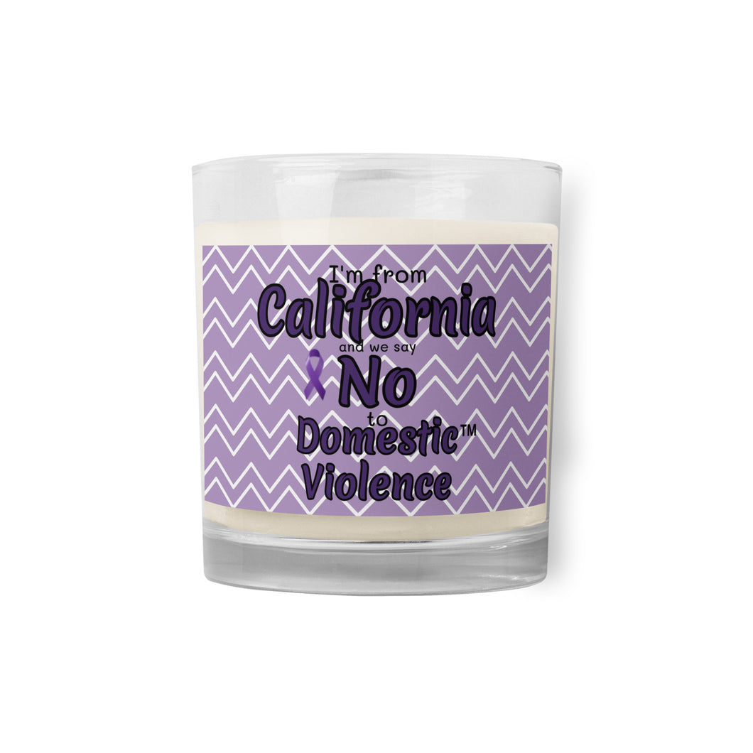 Glass jar soy wax candle