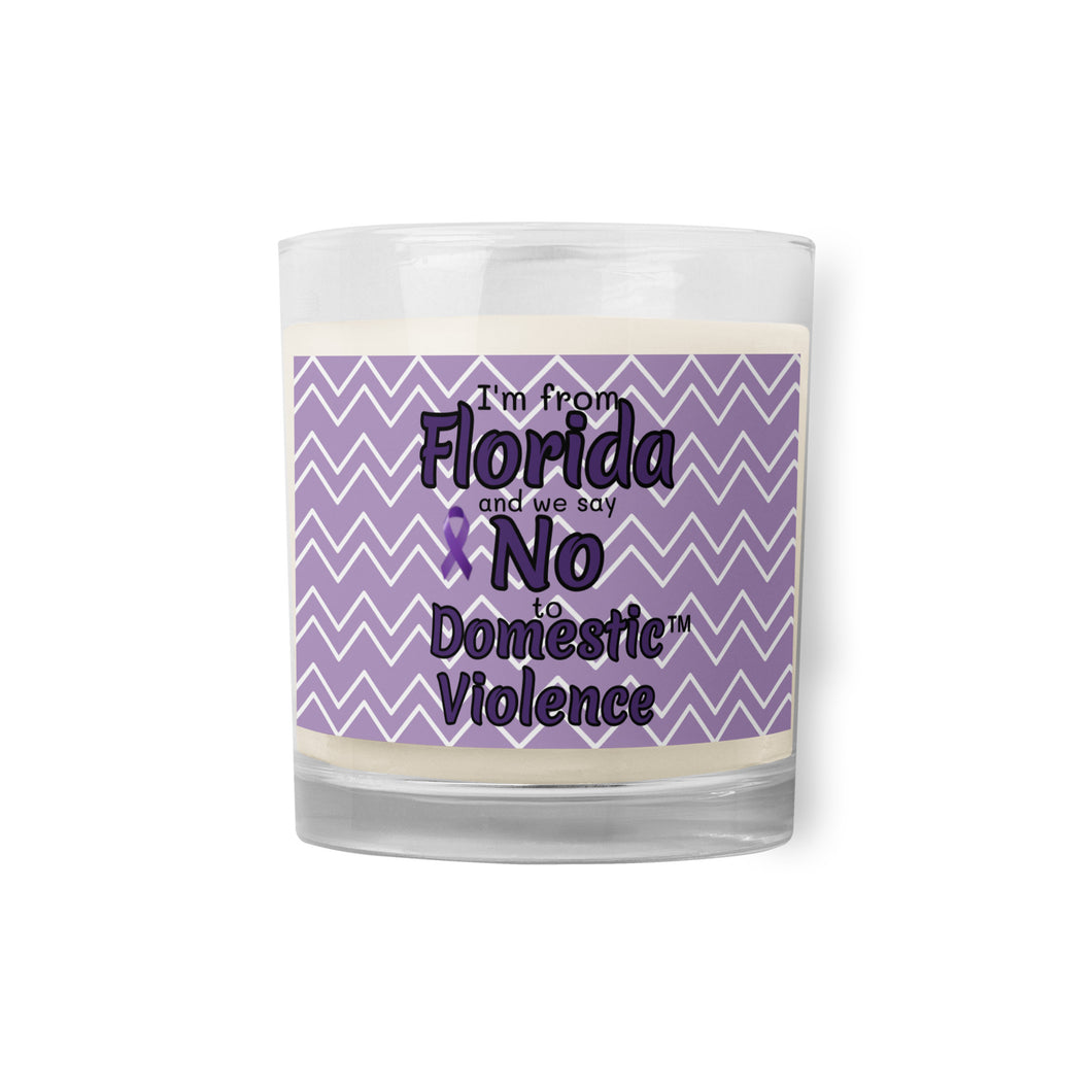 Glass jar soy wax candle