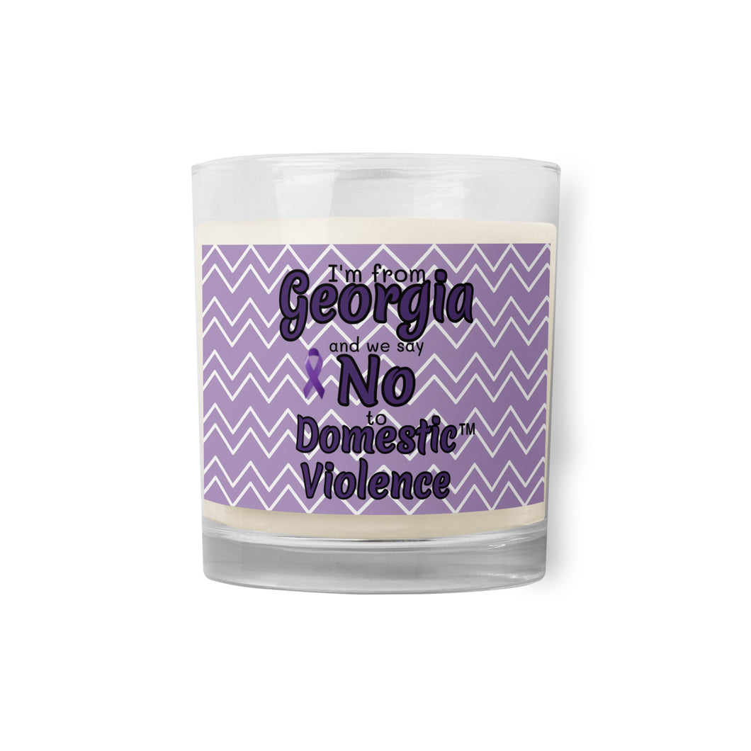 Glass jar soy wax candle