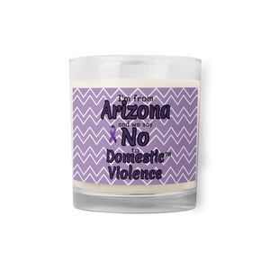 Glass jar soy wax candle