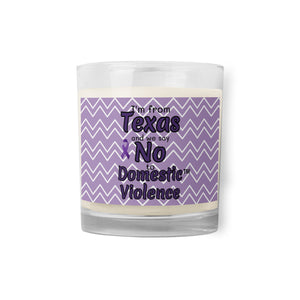 Glass jar soy wax candle