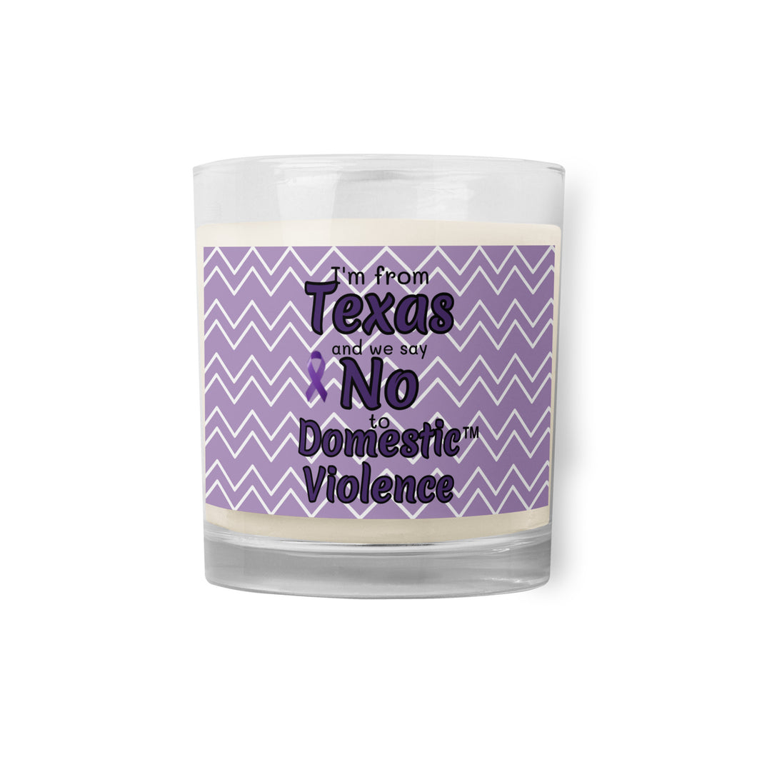 Glass jar soy wax candle