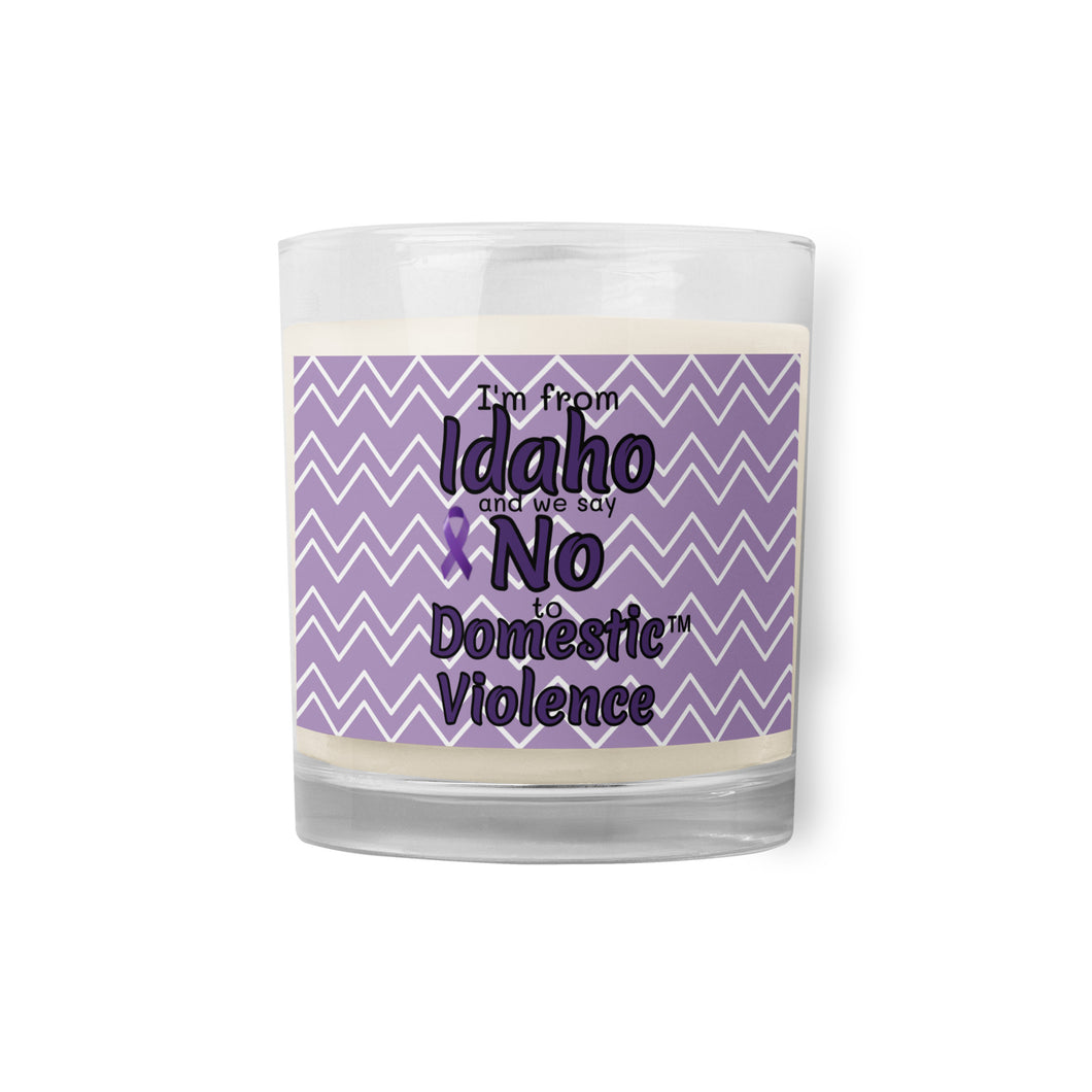 Glass jar soy wax candle