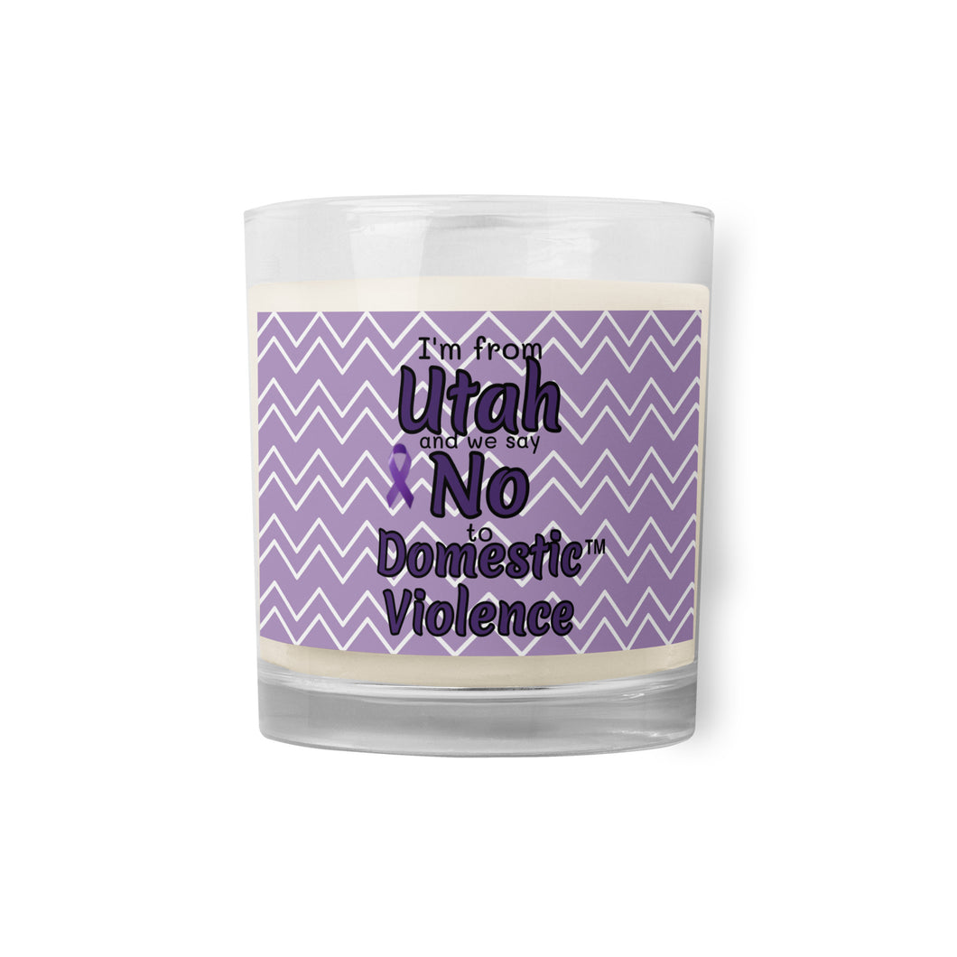 Glass jar soy wax candle