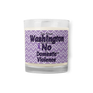 Glass jar soy wax candle