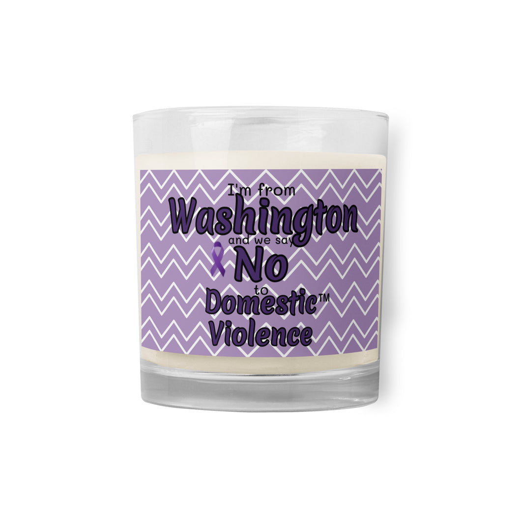 Glass jar soy wax candle