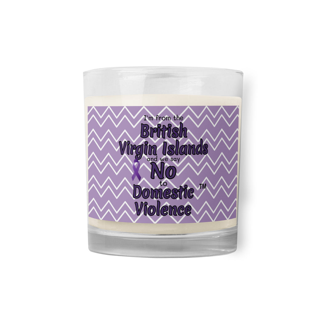 Glass jar soy wax candle