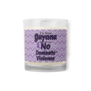 Glass jar soy wax candle